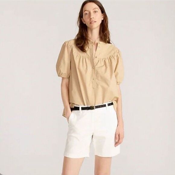 J. Crew 7" stretch chino short in White Size 12 NWT H5809 - Picture 1 of 11